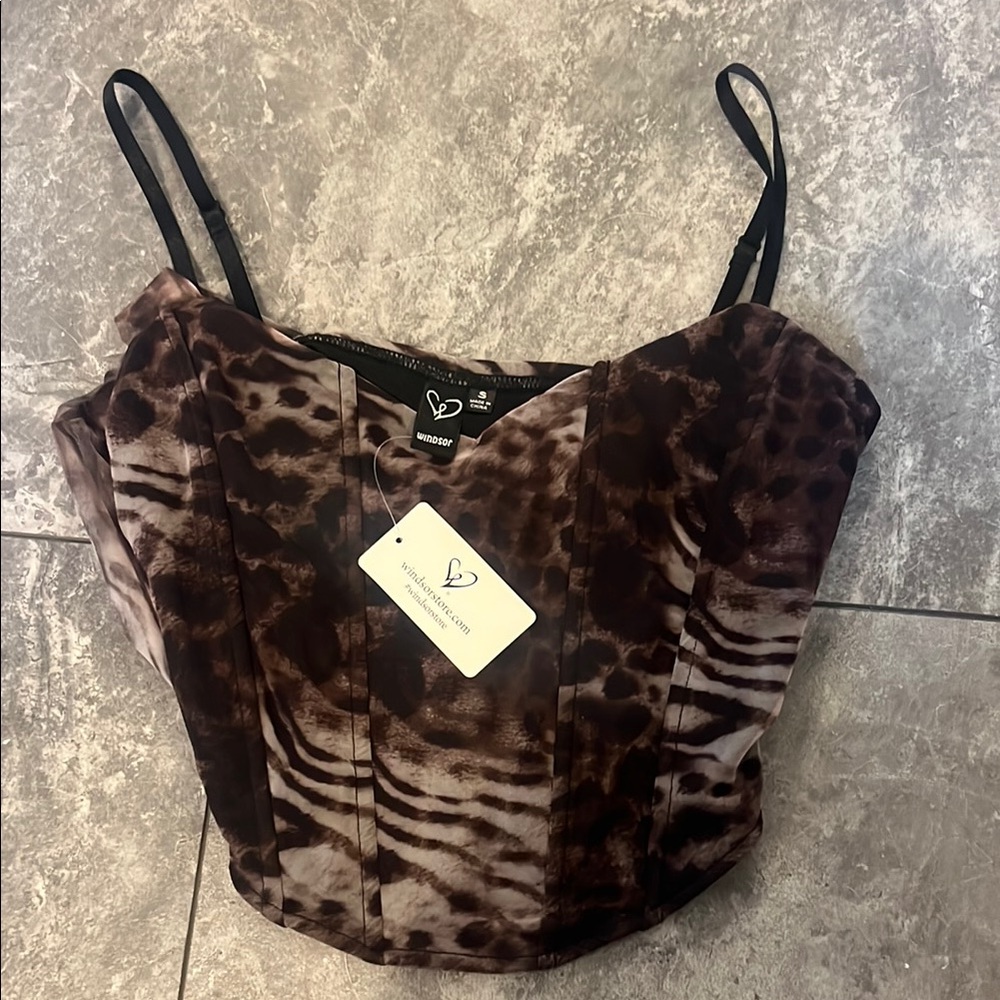 Windsor Leopard Print Corset Top